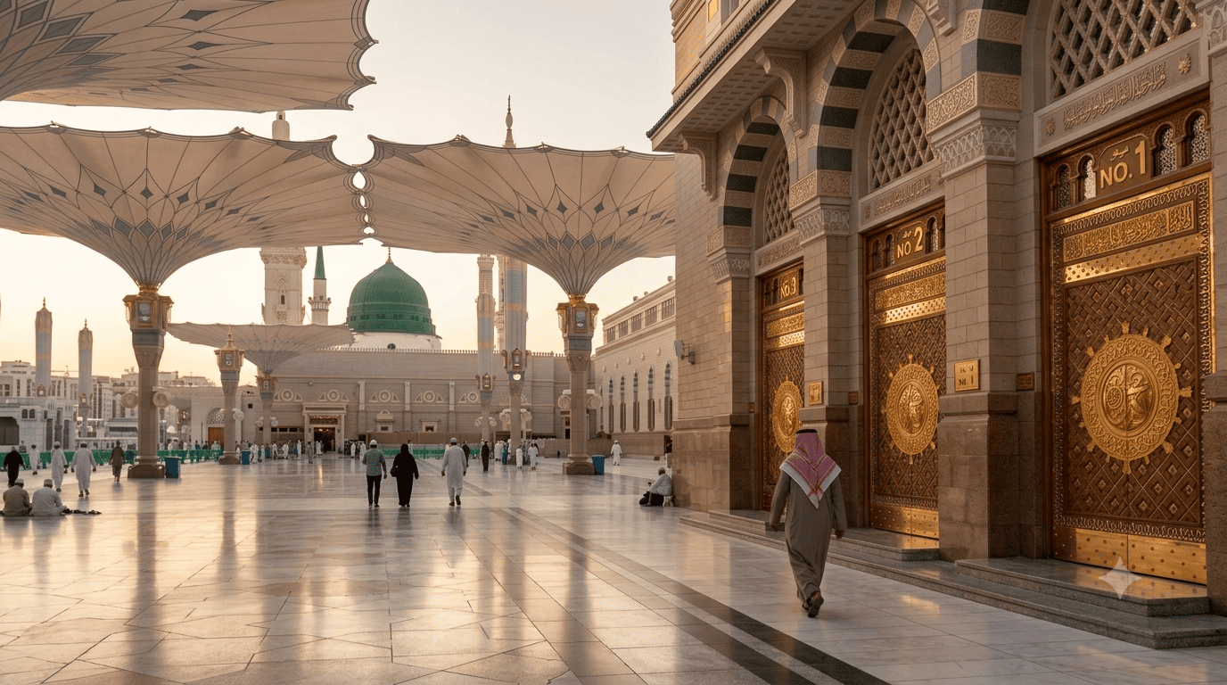 Arti Warna dan Nomor Pintu Masjid Nabawi