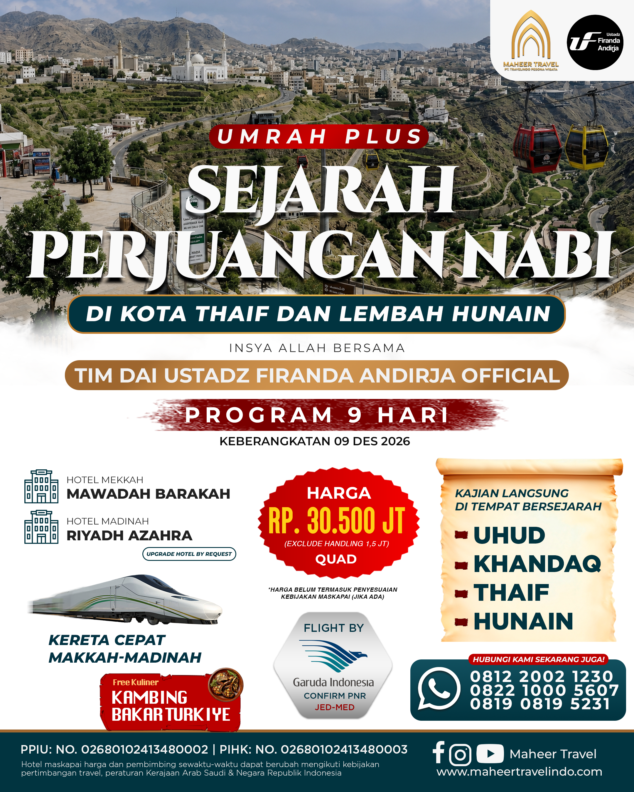 UMRAH KISAH NABI DILEMBAH HUNAIN 09 DESEMBER 2026